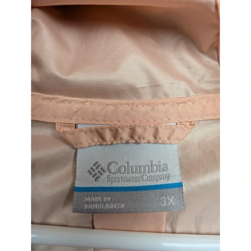 Columbia Womens Flash Forward Windbreaker 3X Jacket PINK‎ & BLUE